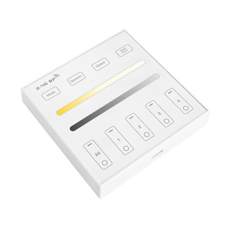 WR02RF 4-Zone RF Wireless Magnetic Battery Powered Panel Wall Remote For WB5, Milight (DIM & CCT) WR02RF 4-Zone RF Wireless Magnetic Battery Powered Panel Wall Remote For WB5, Milight (DIM & CCT)